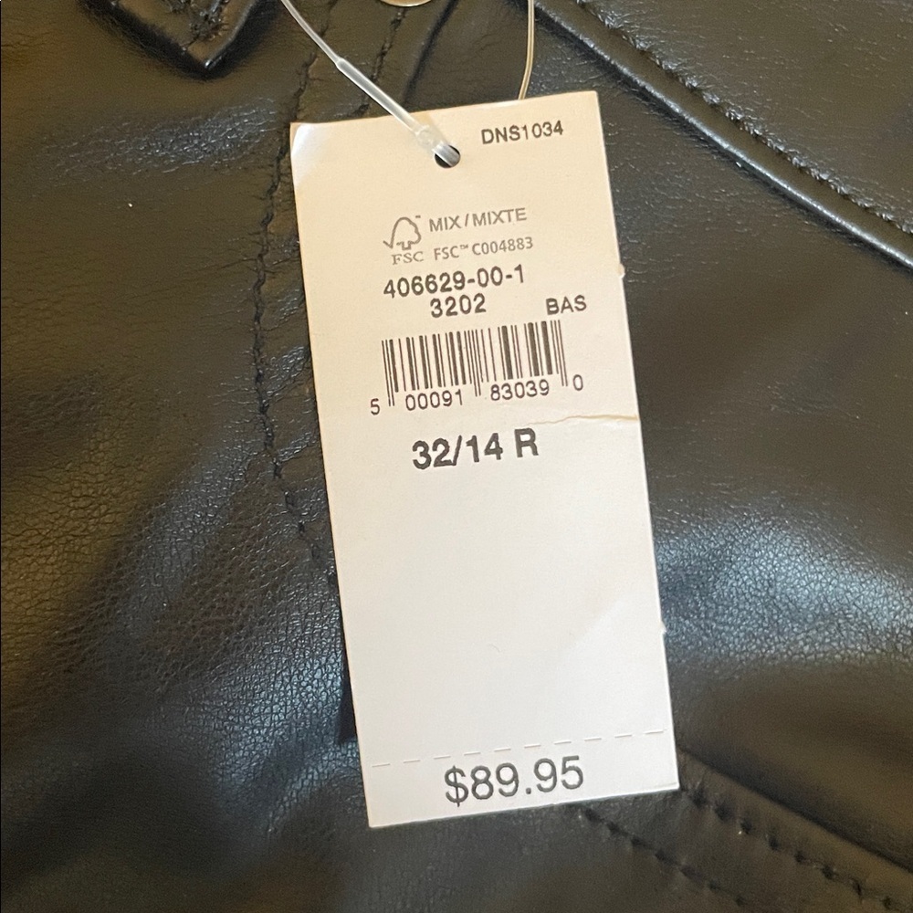 GAP Black High Rise Vegan Leather Vintage Slim Pants sz 14 - Picture 3 of 10